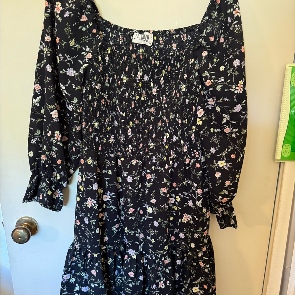 Just Found Black Smocked Skirt
